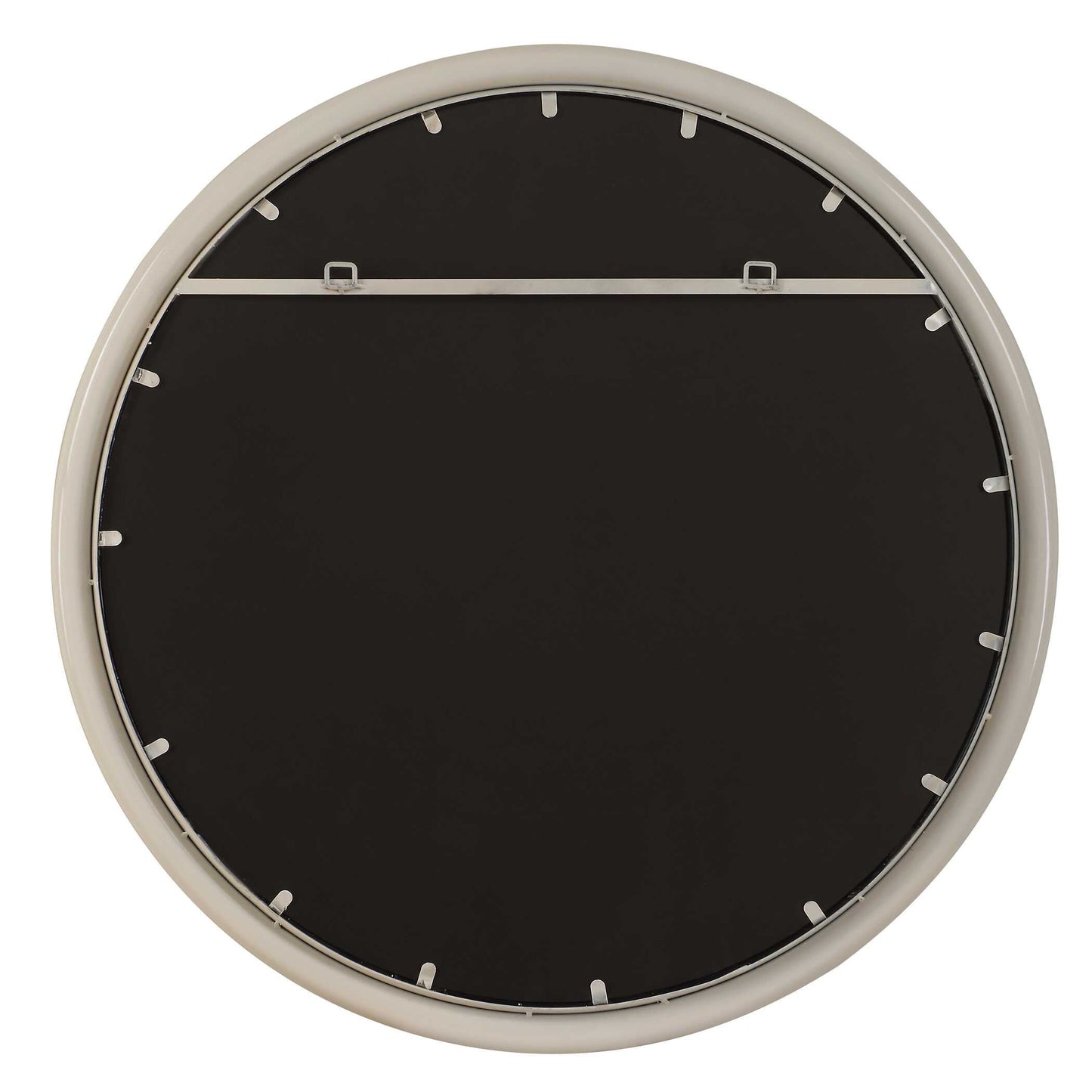 FLORIAN HIGH GLOSS WARM WHITE ROUND MIRROR