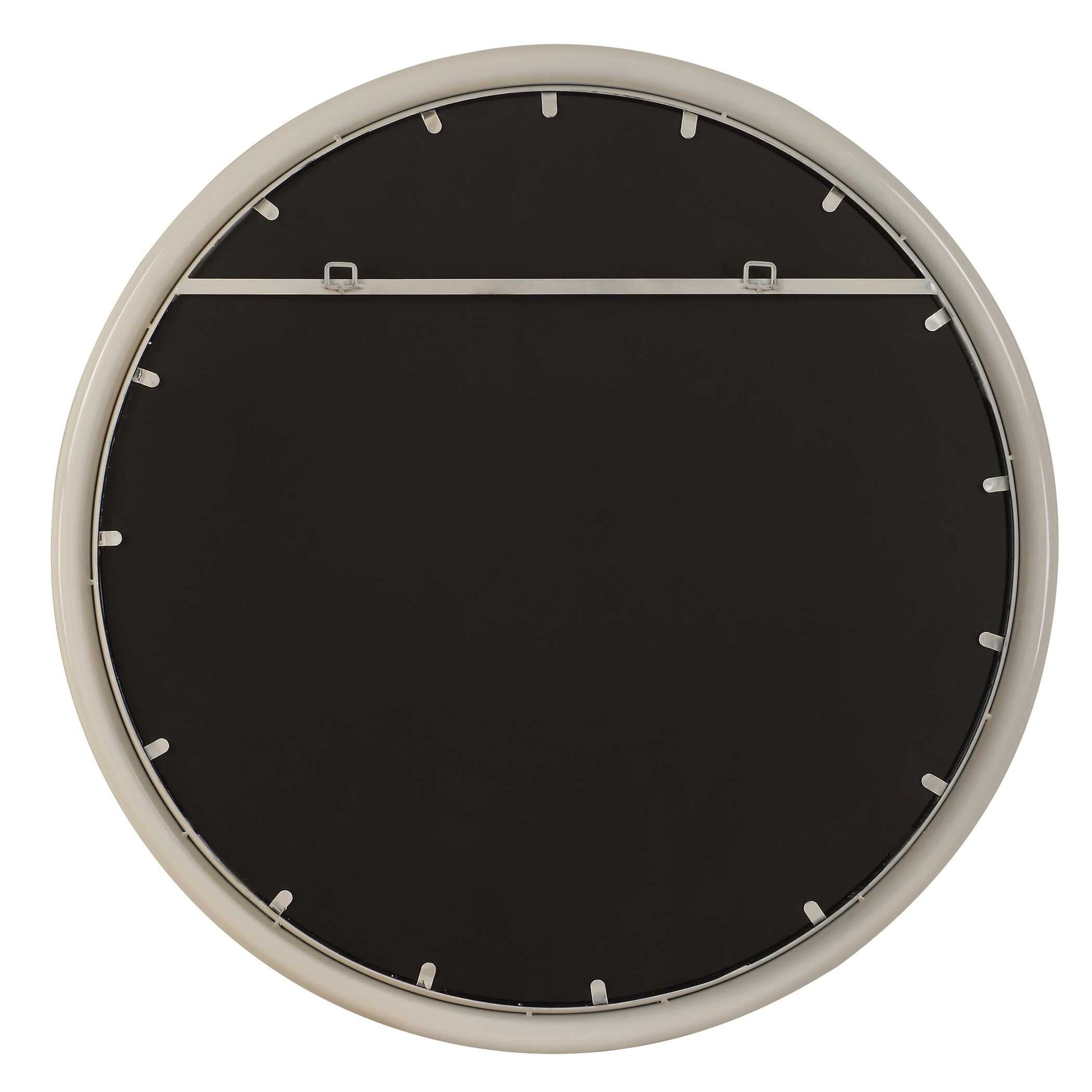 FLORIAN HIGH GLOSS WARM WHITE ROUND MIRROR