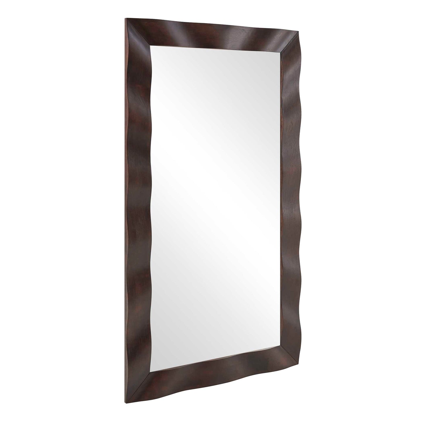 WRINKLE WAVY WOOD MIRROR