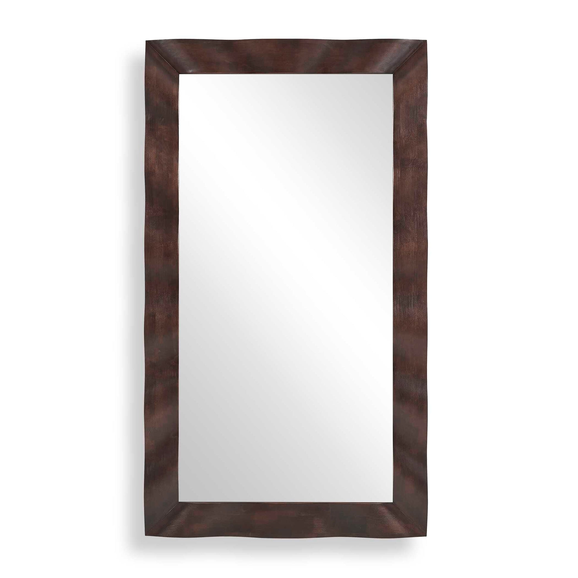 WRINKLE WAVY WOOD MIRROR