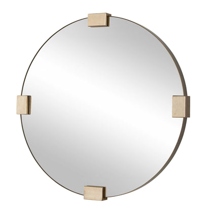 RUSSO TRAVERTINE ROUND MIRROR