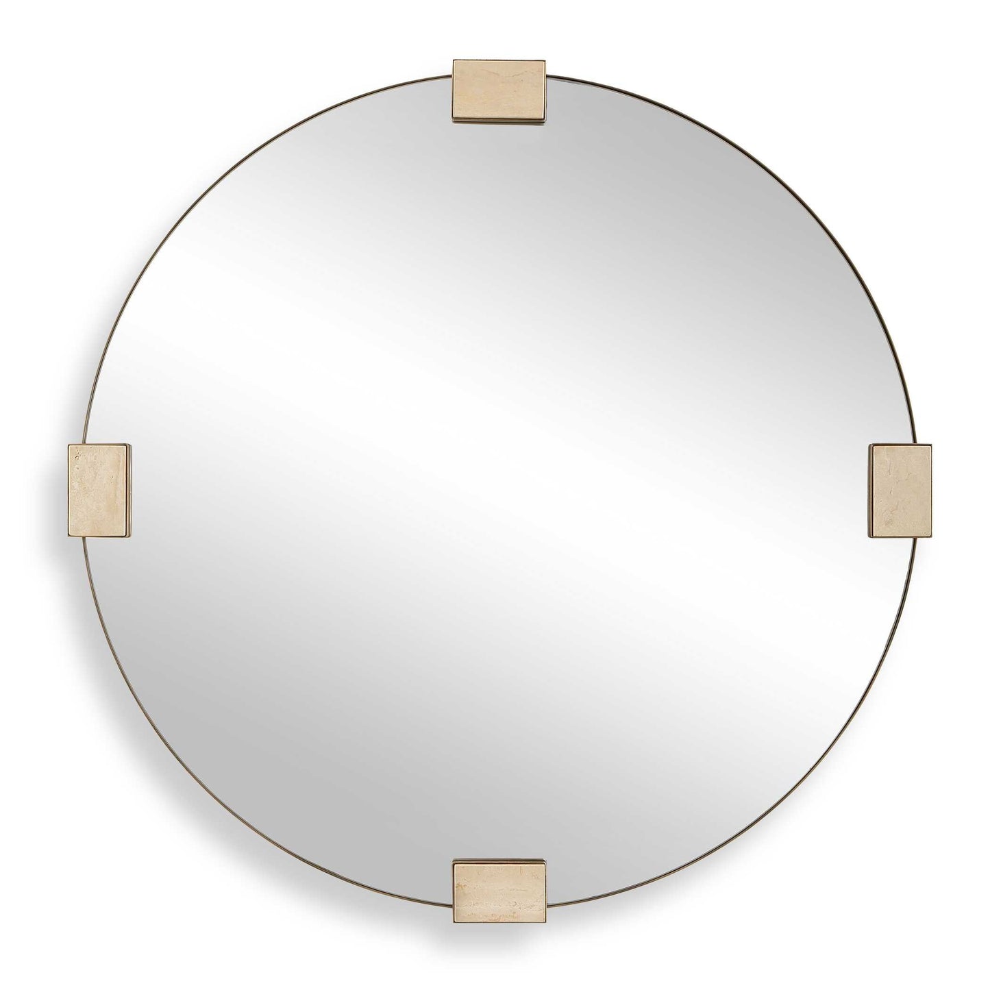 RUSSO TRAVERTINE ROUND MIRROR