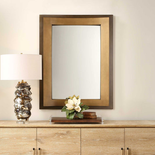 AROUND THE BEND GOLDEN BRONZE MIRROR