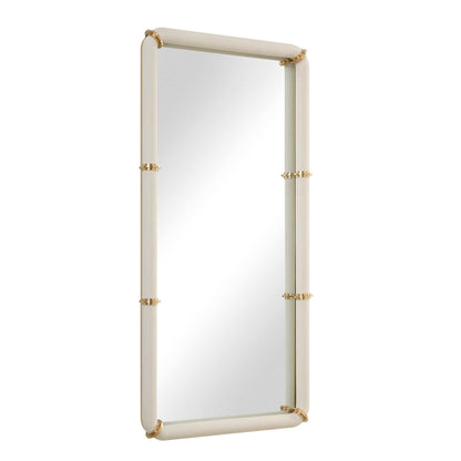 CYPRUS WHITE LEATHER MIRROR