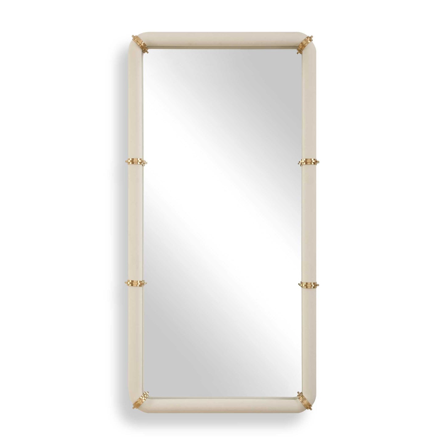 CYPRUS WHITE LEATHER MIRROR