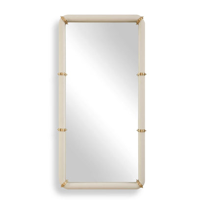 CYPRUS WHITE LEATHER MIRROR