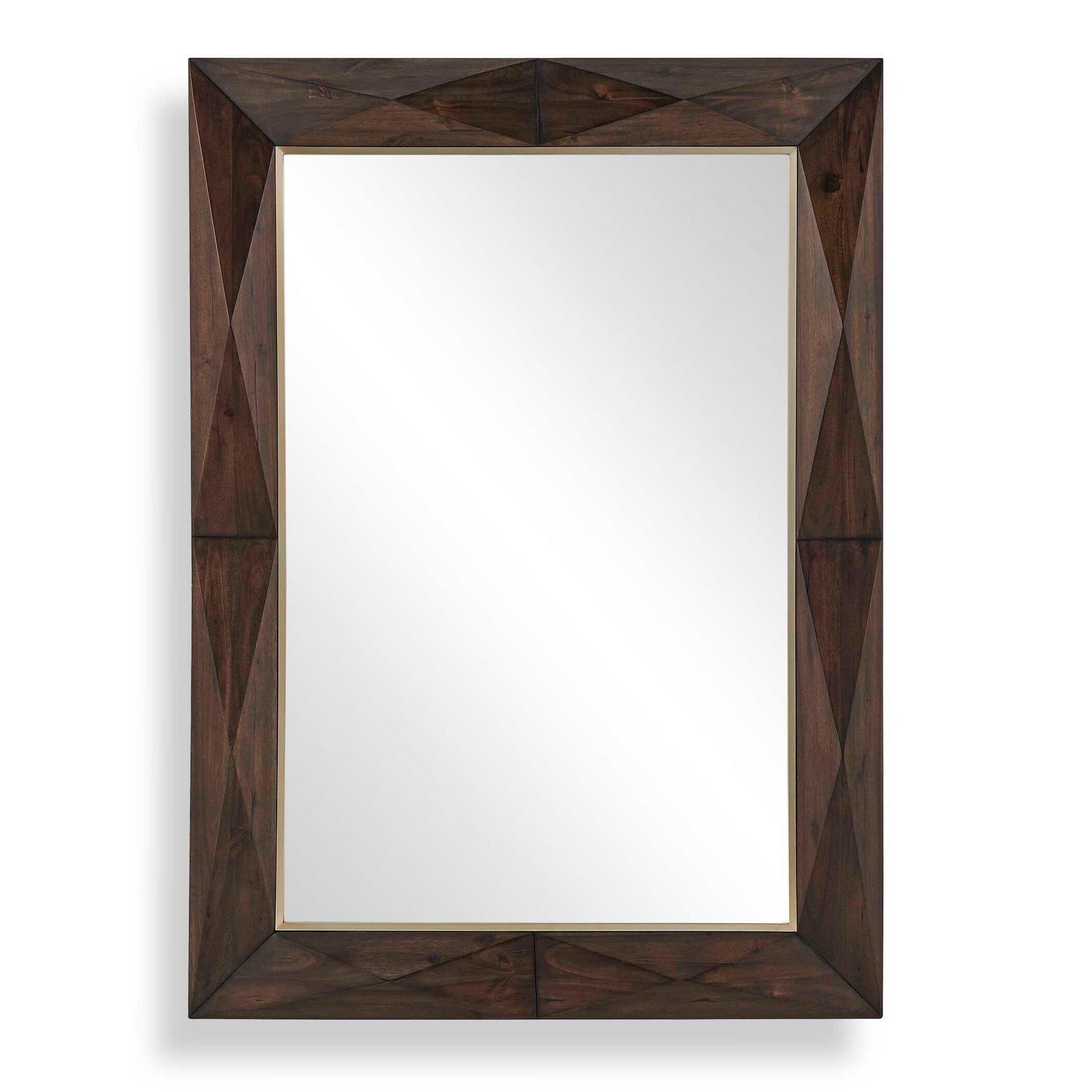 DIAMOND IN THE ROUGH WOOD MIRROR