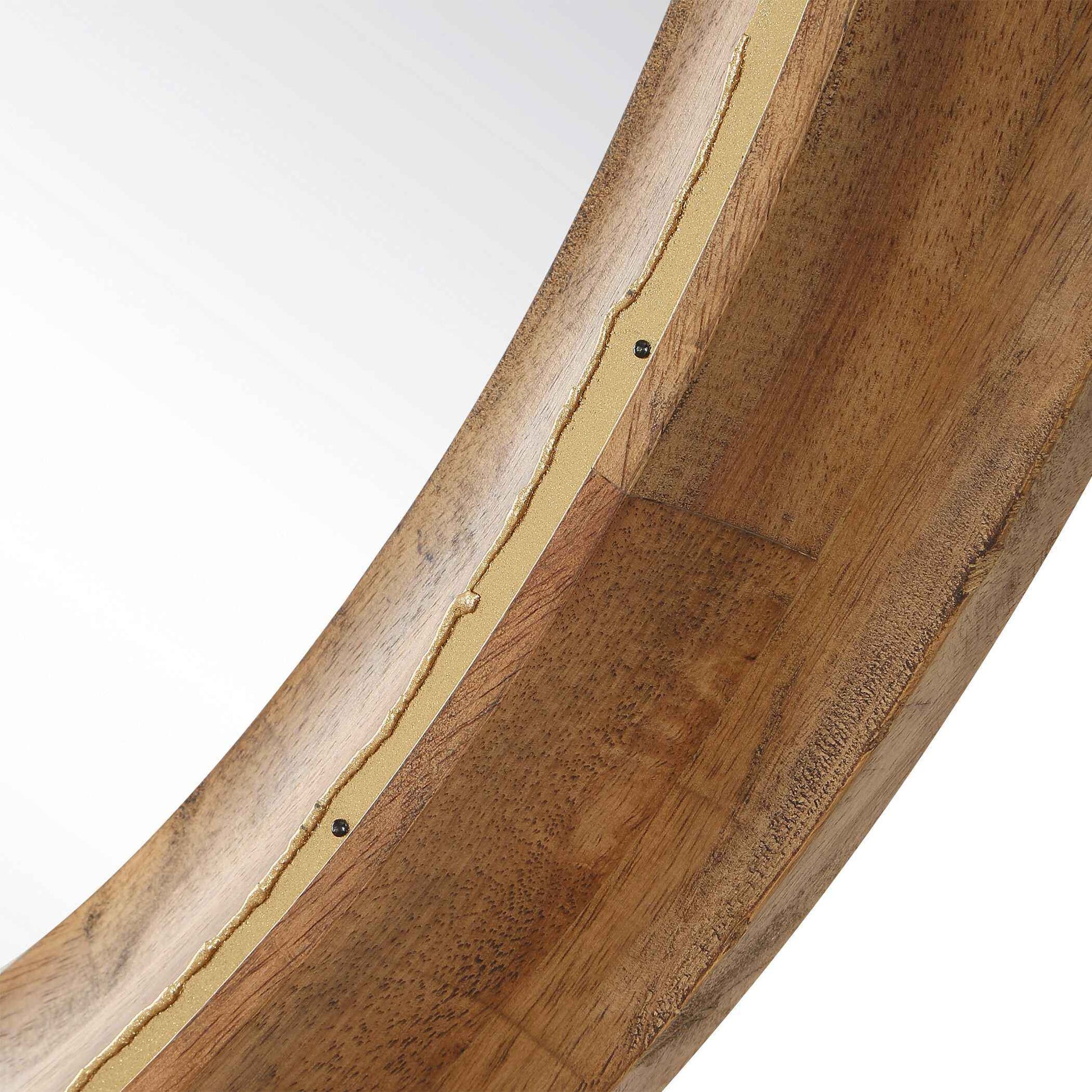 FRONTIER ROUND WOOD MIRROR