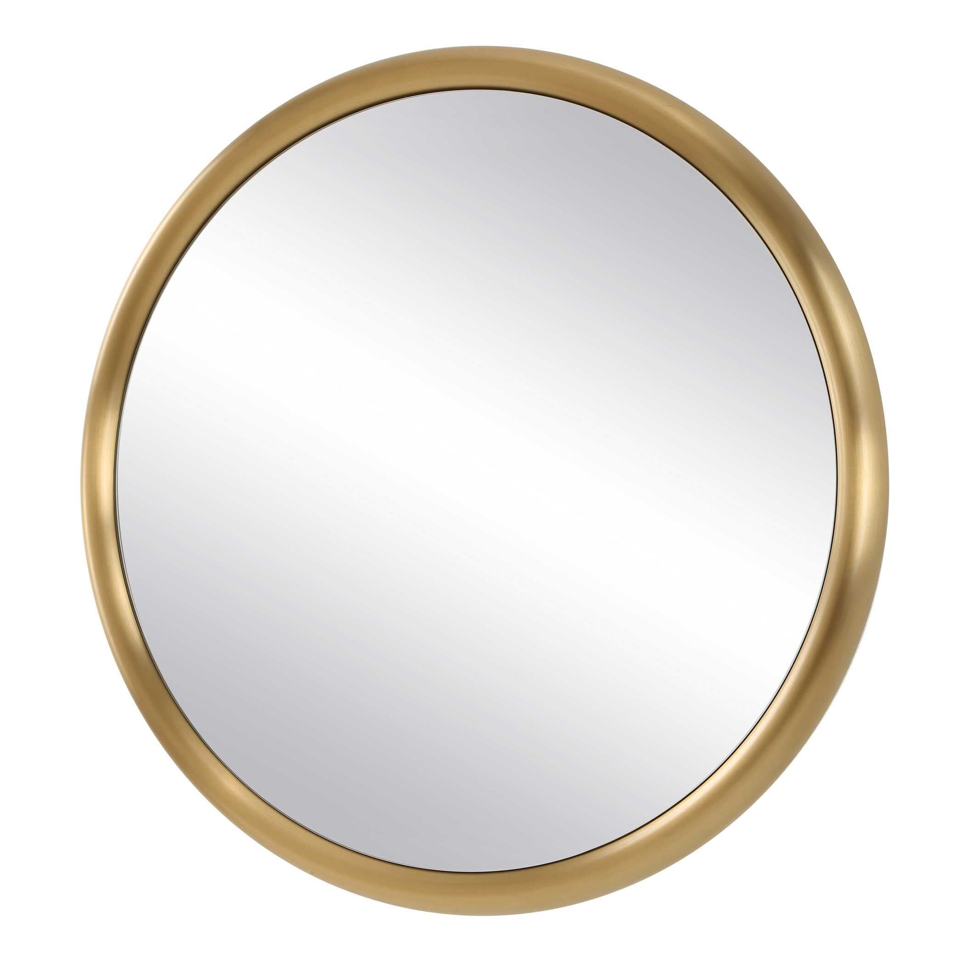 ATKINSON MODERN BRASS ROUND MIRROR