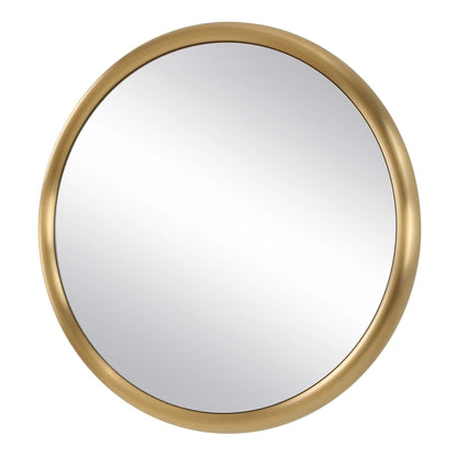ATKINSON MODERN BRASS ROUND MIRROR