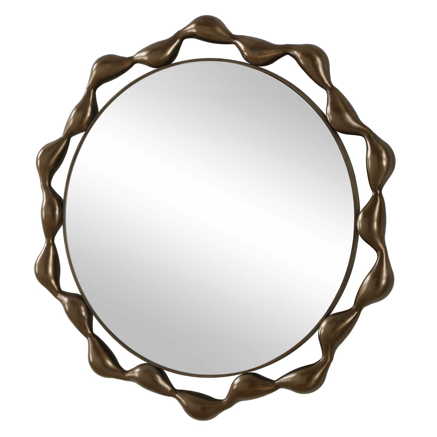 REMOLINO ROUND BRONZE MIRROR