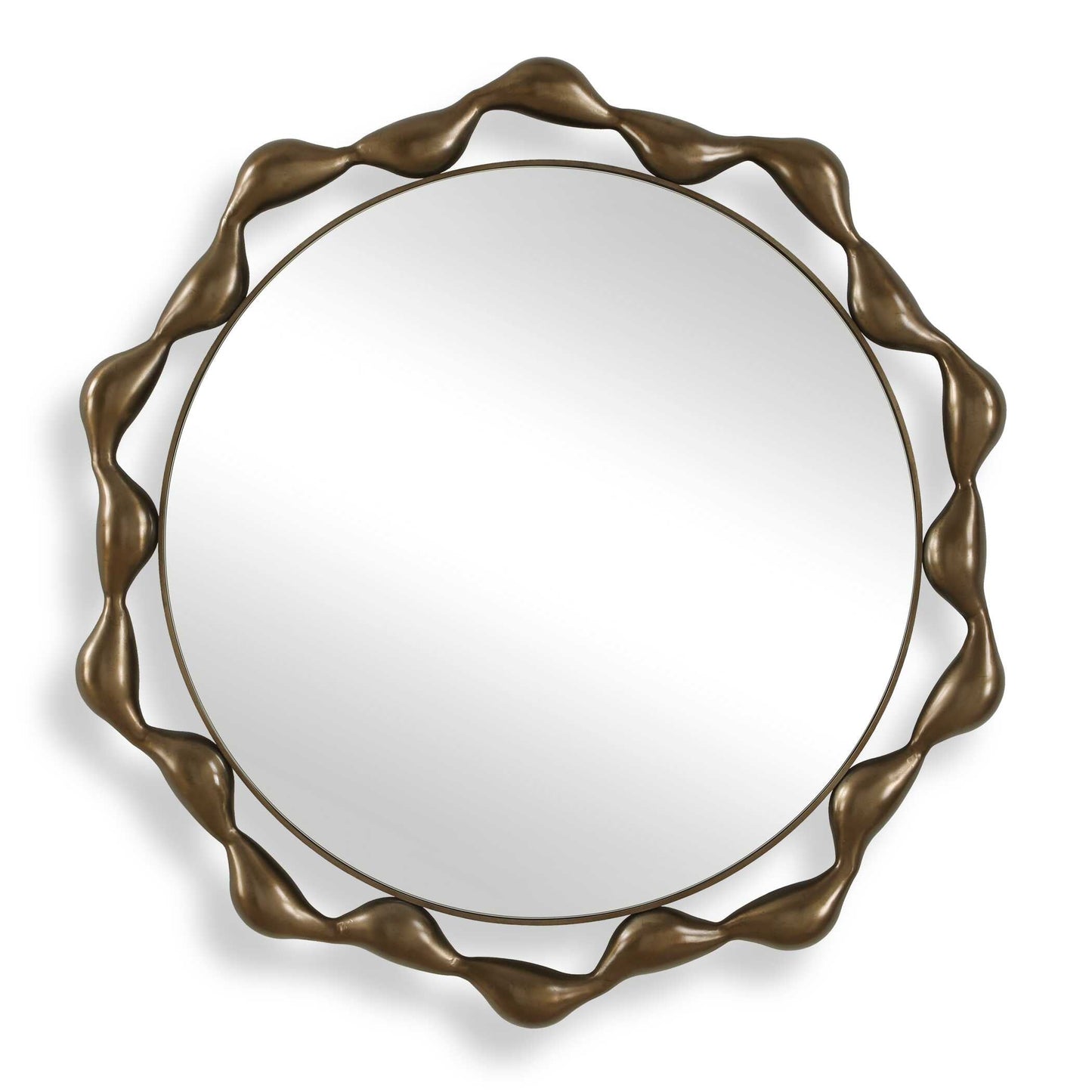 REMOLINO ROUND BRONZE MIRROR