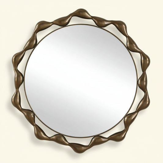 REMOLINO ROUND BRONZE MIRROR