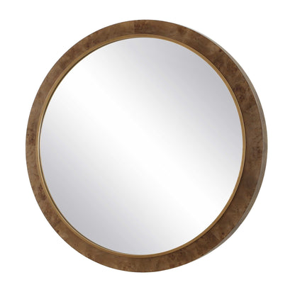 CLEVELAND ROUND BURL WOOD MIRROR