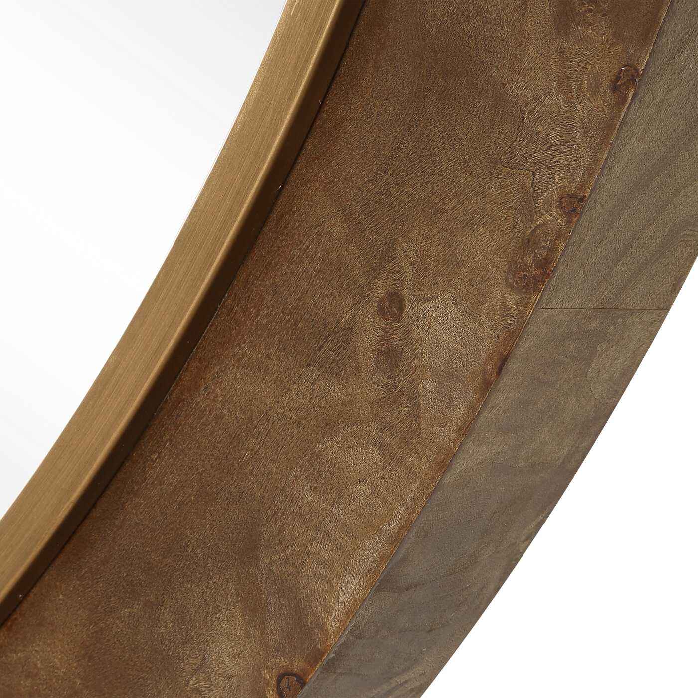 CLEVELAND ROUND BURL WOOD MIRROR