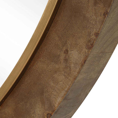 CLEVELAND ROUND BURL WOOD MIRROR