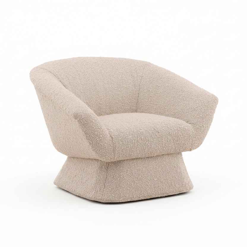 MONTROSE BIRCH BOUCLE PYRAMID SWIVEL CHAIR