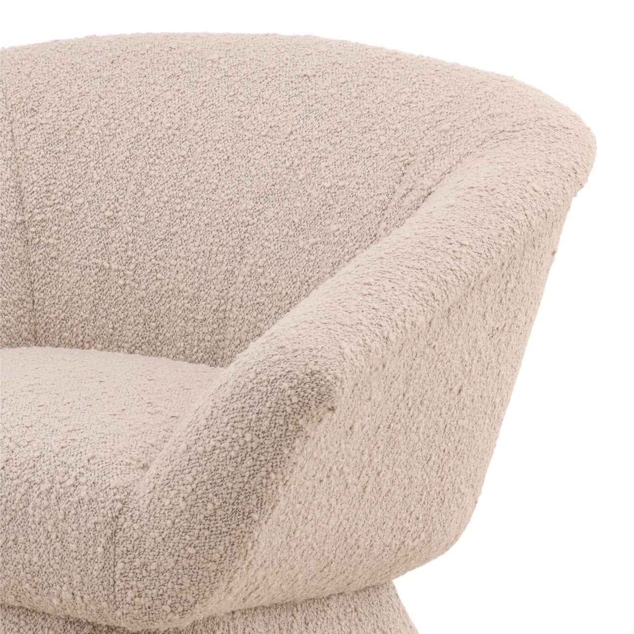 MONTROSE BIRCH BOUCLE PYRAMID SWIVEL CHAIR