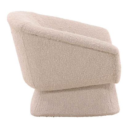 MONTROSE BIRCH BOUCLE PYRAMID SWIVEL CHAIR