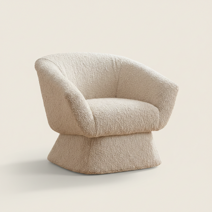 MONTROSE BIRCH BOUCLE PYRAMID SWIVEL CHAIR