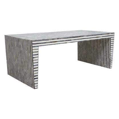 Bone Inlay Rectangle Coffee Table  Design