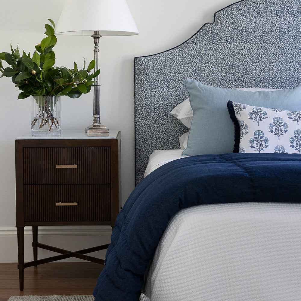 Marble Top Bedside Table