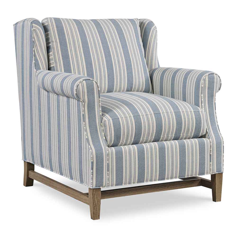 Marcus Chair in Wide Sky Blue Stripe