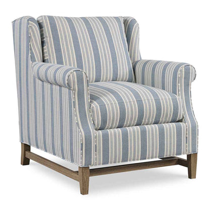 Marcus Chair in Wide Sky Blue Stripe
