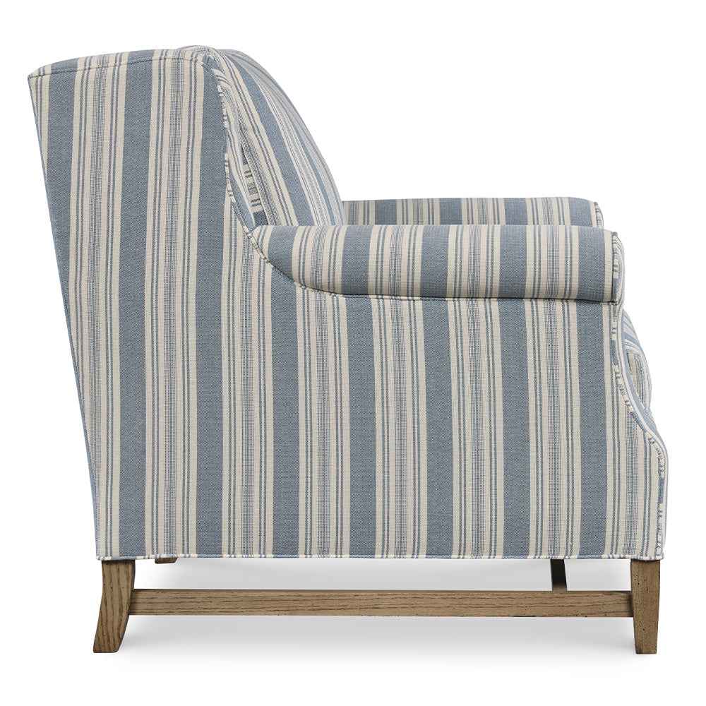 Marcus Chair in Wide Sky Blue Stripe