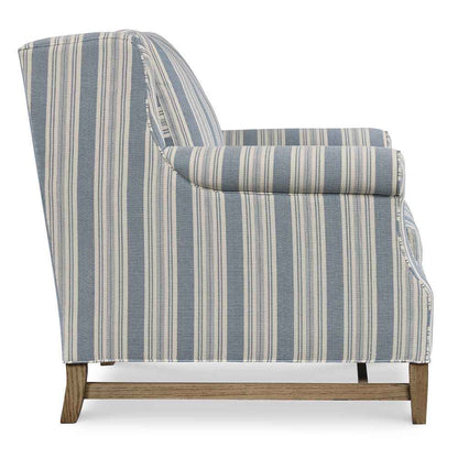 Marcus Chair in Wide Sky Blue Stripe