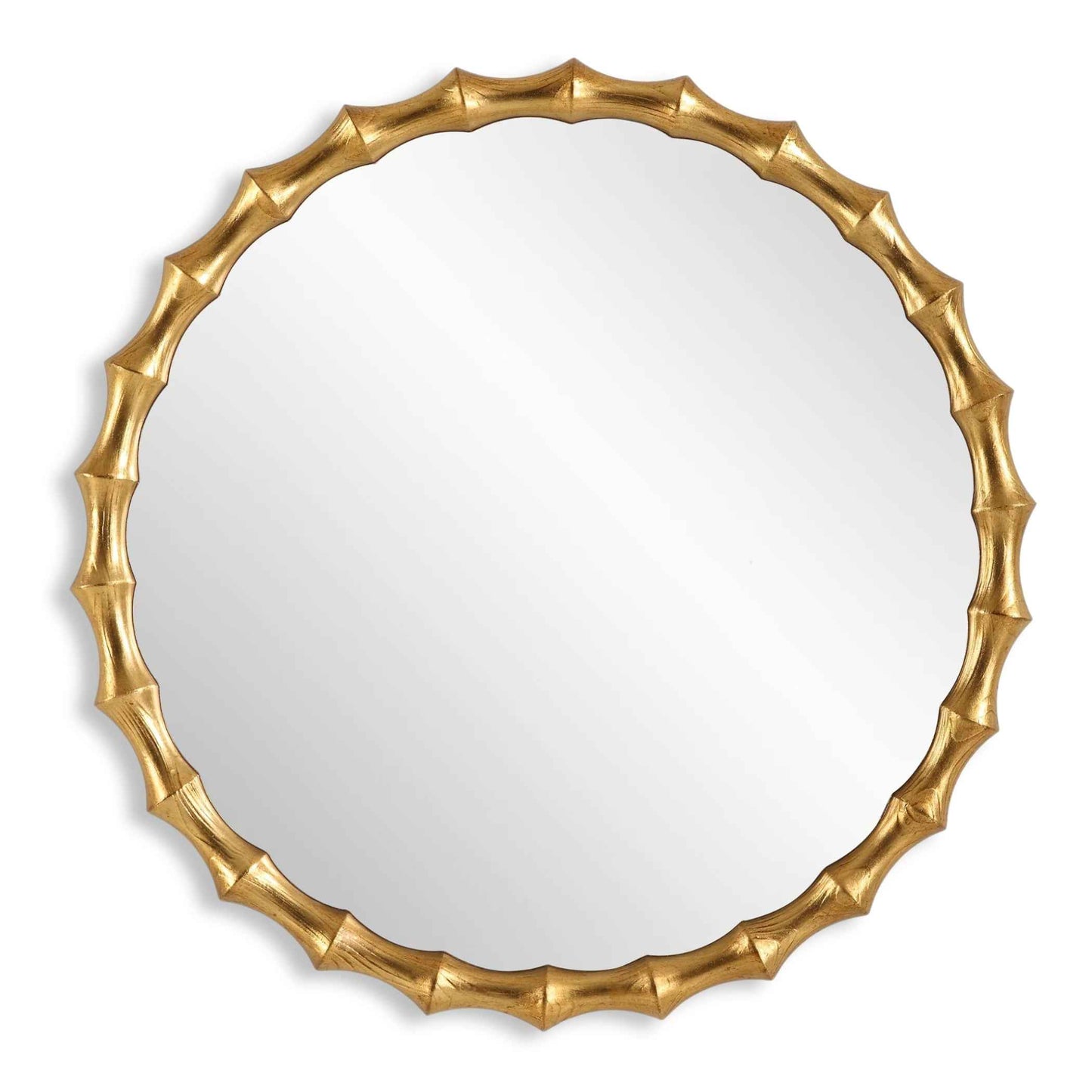 NACALA ROUND GOLD BAMBOO MIRROR