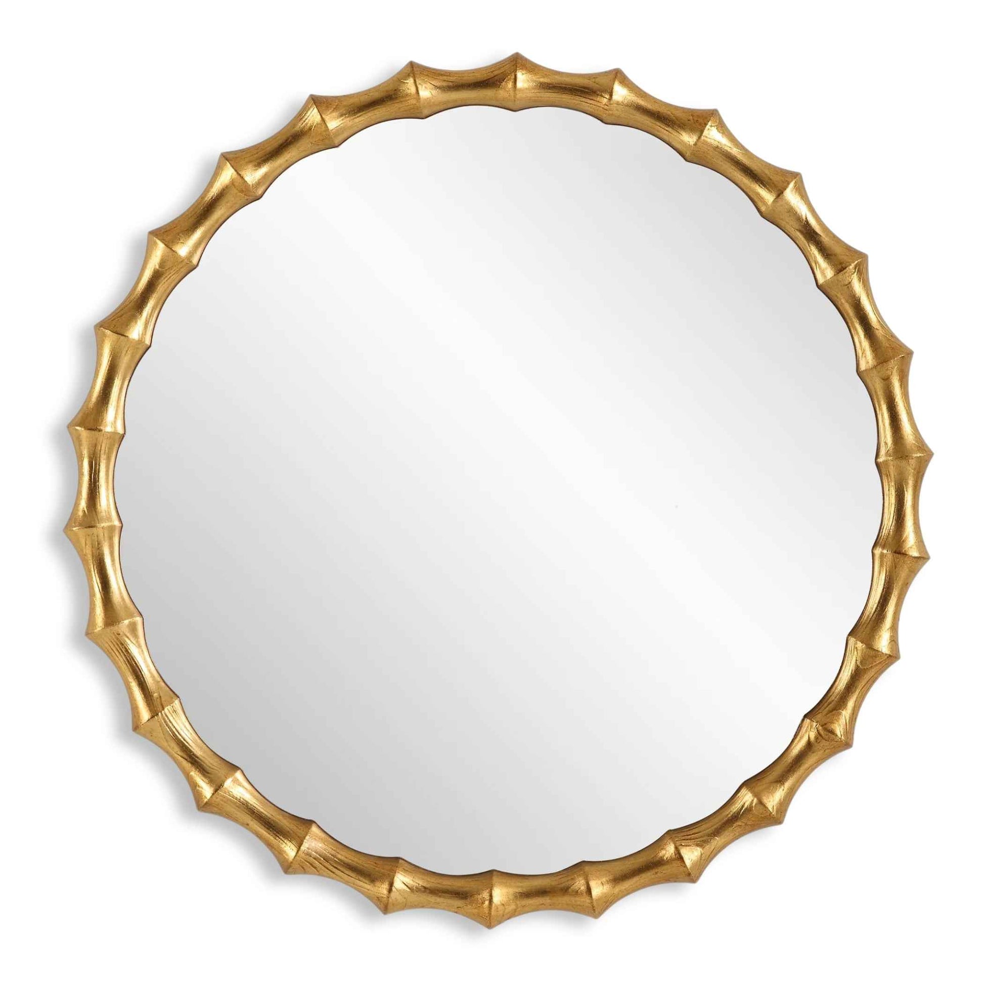 NACALA ROUND GOLD BAMBOO MIRROR