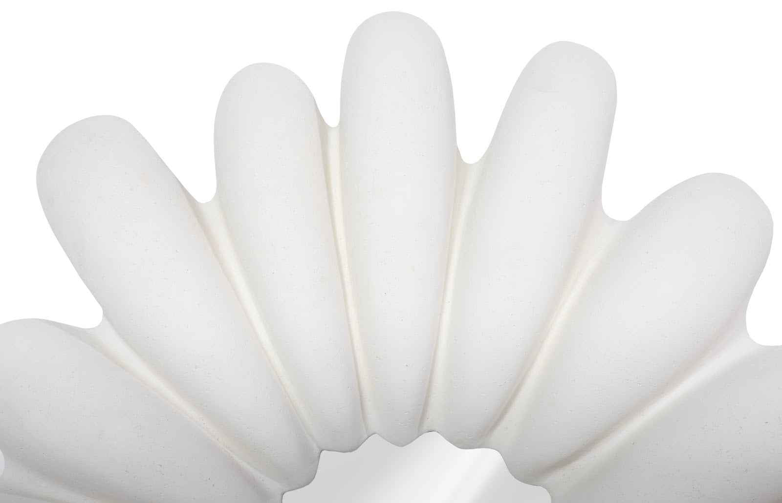 RADIAL WHITE STONE OVERSIZED ROUND MIRROR