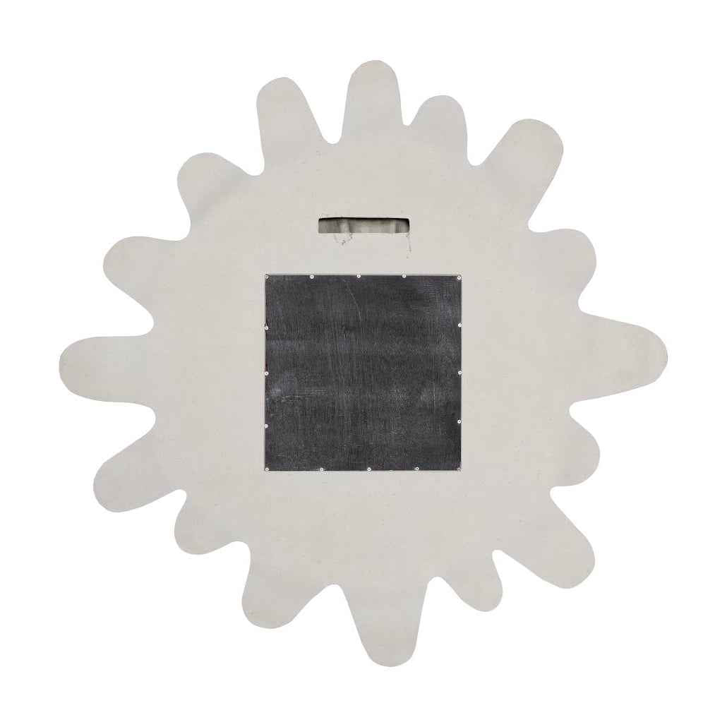 RADIAL WHITE STONE OVERSIZED ROUND MIRROR