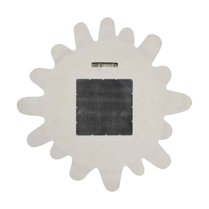 RADIAL WHITE STONE OVERSIZED ROUND MIRROR