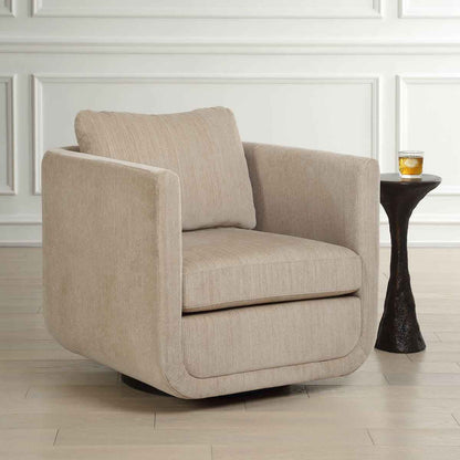 ABOUND CHENILLE UPHOLSTERED SWIVEL CHAIR
