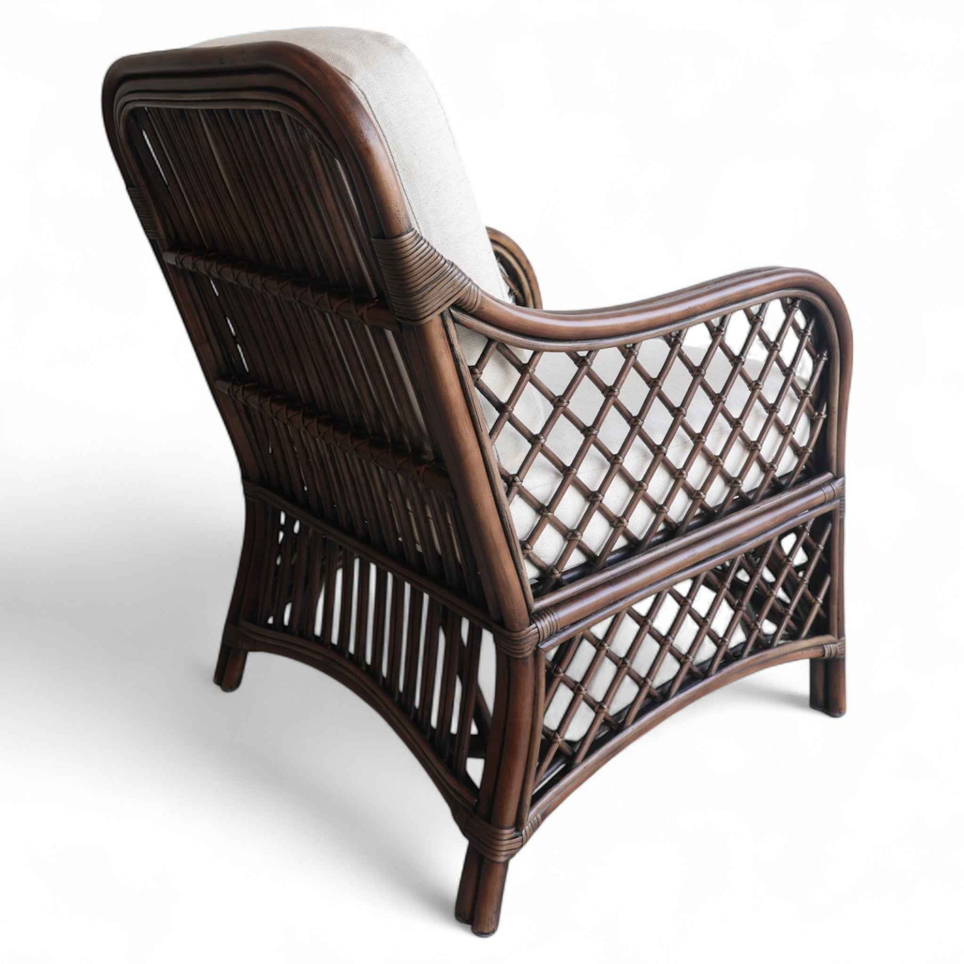 Trellis Dark Rattan Armchair