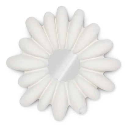RADIAL WHITE STONE OVERSIZED ROUND MIRROR