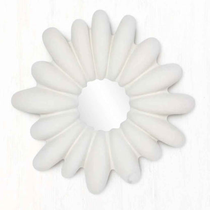 RADIAL WHITE STONE OVERSIZED ROUND MIRROR