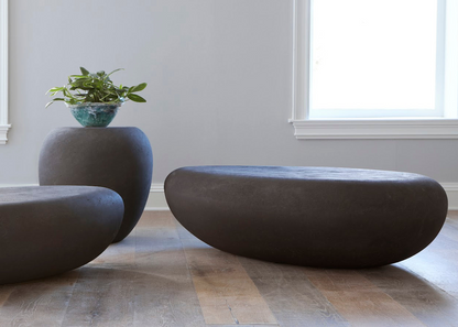 RIVER STONE INDOOR-OUTDOOR COFFEE TABLE: CHARCOAL