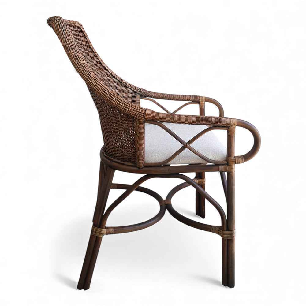 Raffles Dark Rattan Dining Chair