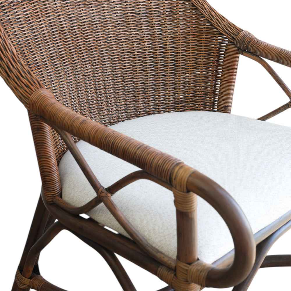 Raffles Dark Rattan Dining Chair