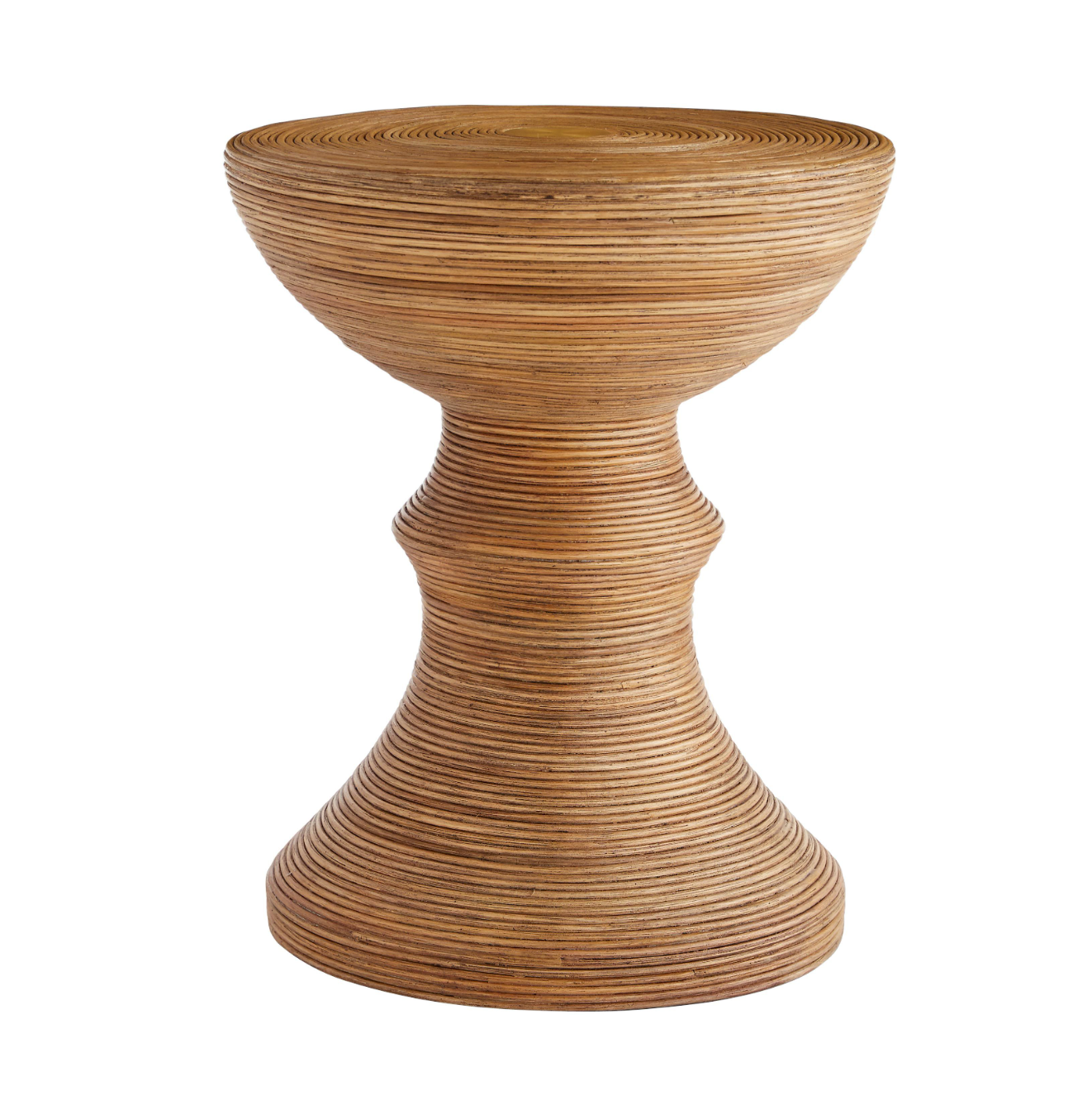 Rattan Wrapped Round Side Table