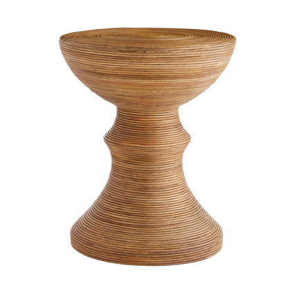 Rattan Wrapped Round Side Table