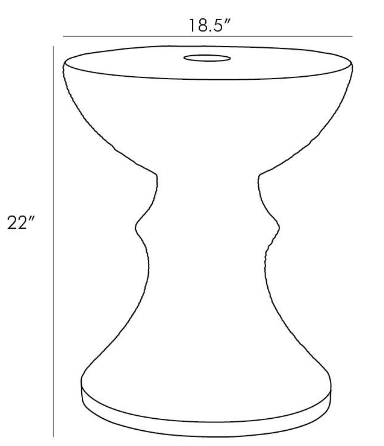 Rattan Wrapped Round Side Table