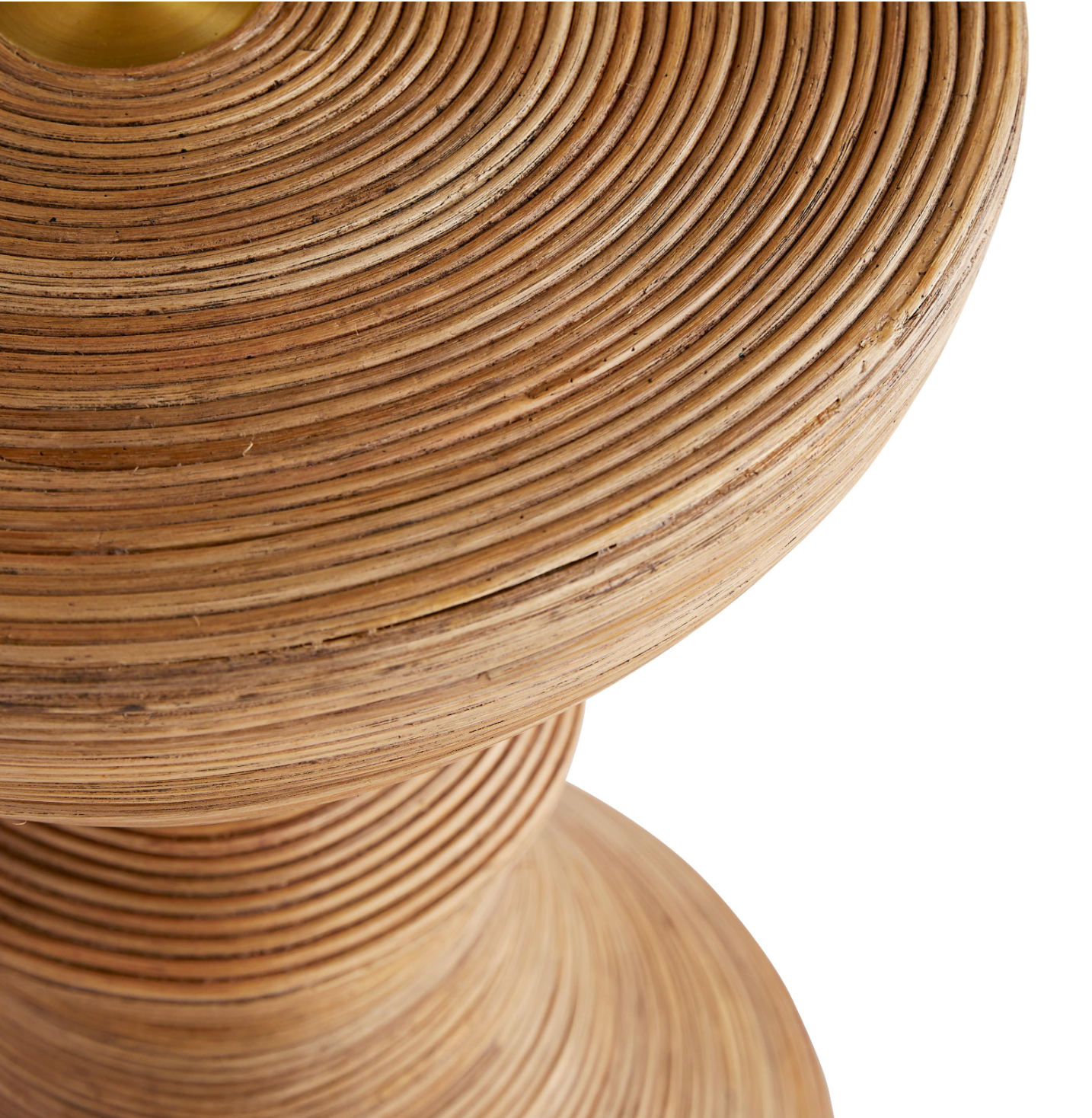 Rattan Wrapped Round Side Table