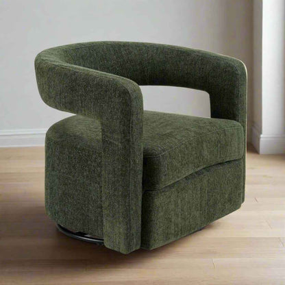 REILLY SWIVEL CHAIR: OLIVE GREEN