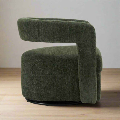 REILLY SWIVEL CHAIR: OLIVE GREEN