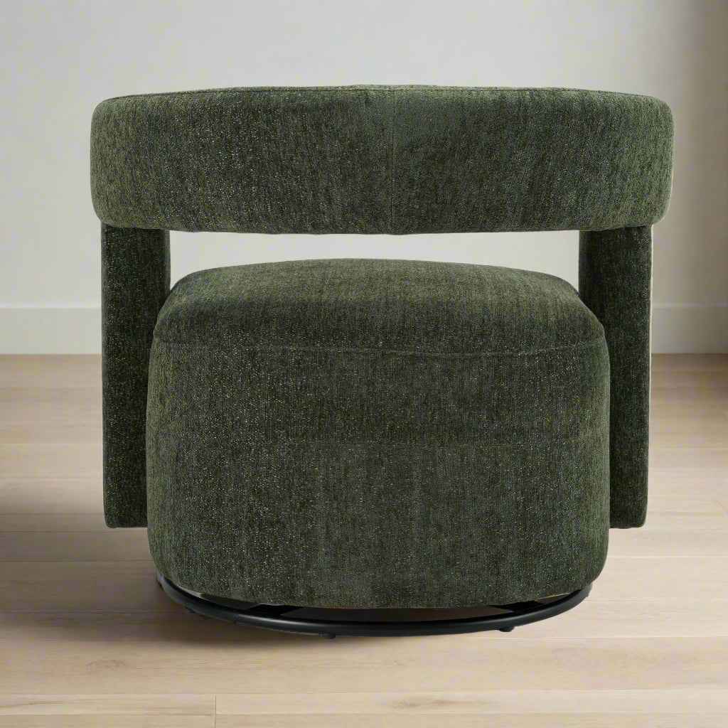 REILLY SWIVEL CHAIR: OLIVE GREEN