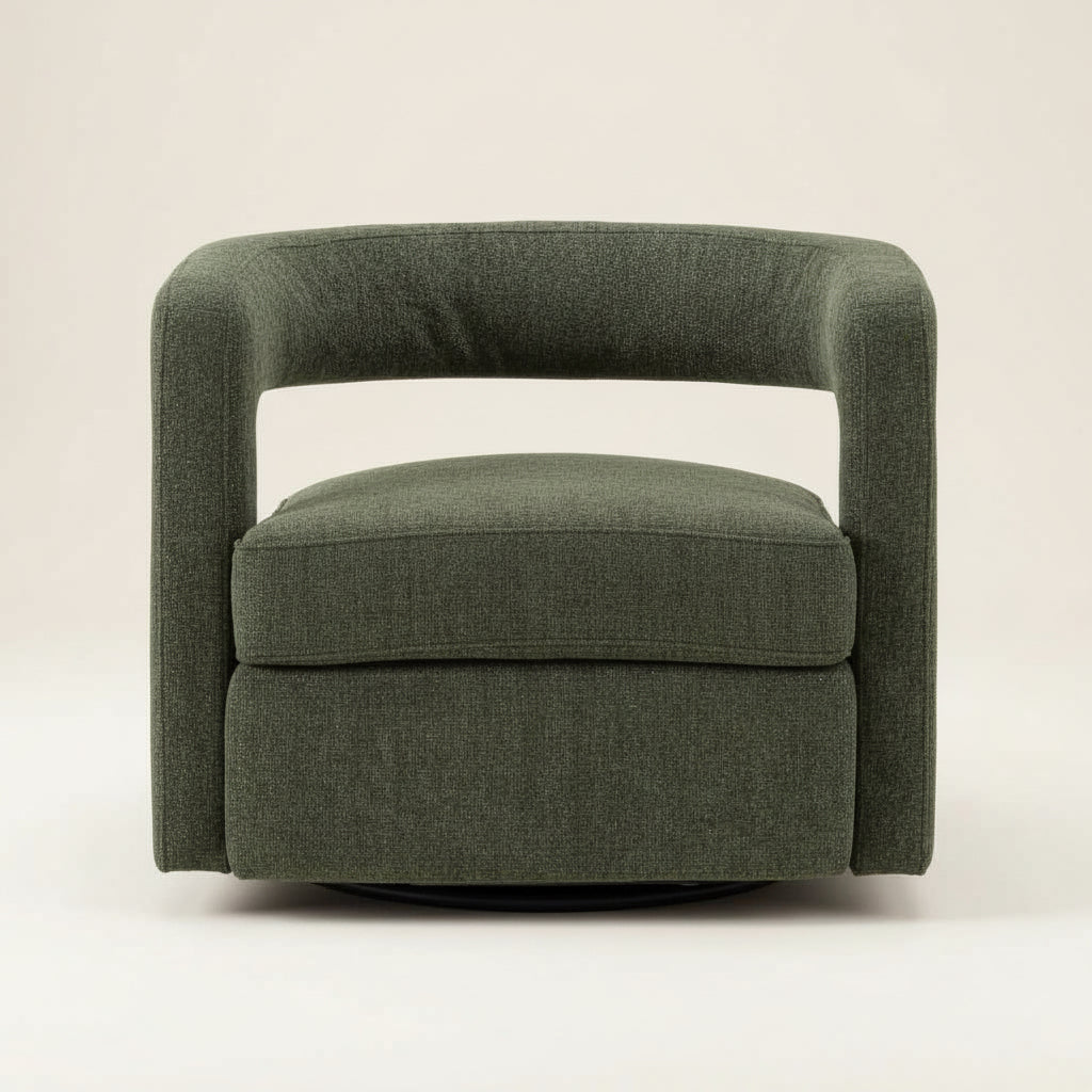 REILLY SWIVEL CHAIR: OLIVE GREEN